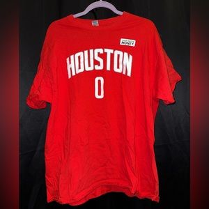 Men’s Houston Rockets NBA Basketball Green #0 T-Shirt Jersey Size XL Never Worn